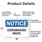 Signmission Contaminated Waste OSHA Notice Sign, Aluminum, 18in W x 12in L, 2PK OS-2PACK-NS-A-1218-L-10810 - alternate 2